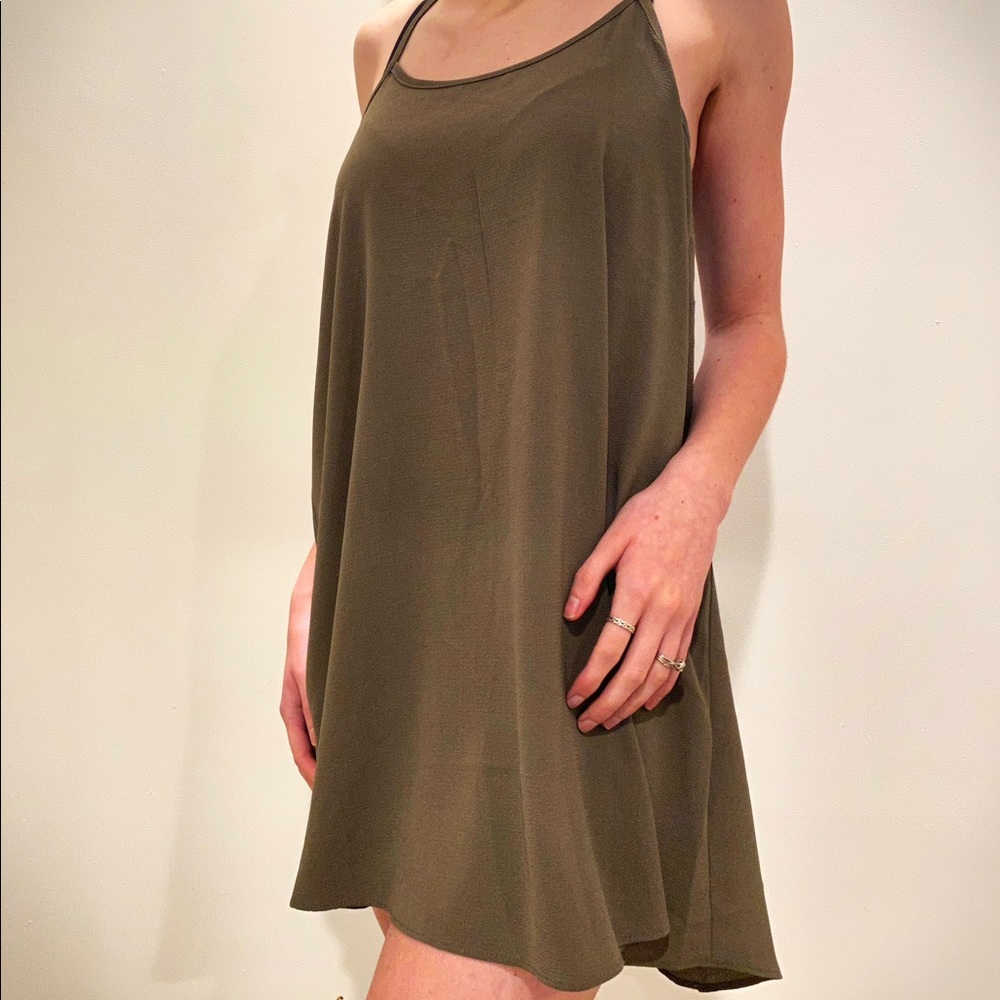 Olive green dress